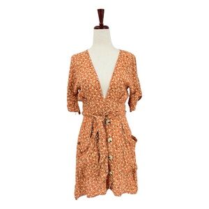 Faithfull the Brand St Lucia Floral Animal‎ Print Mini Dress Size Small 4